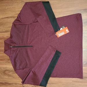 PGA red 1/4 zip golf shirt